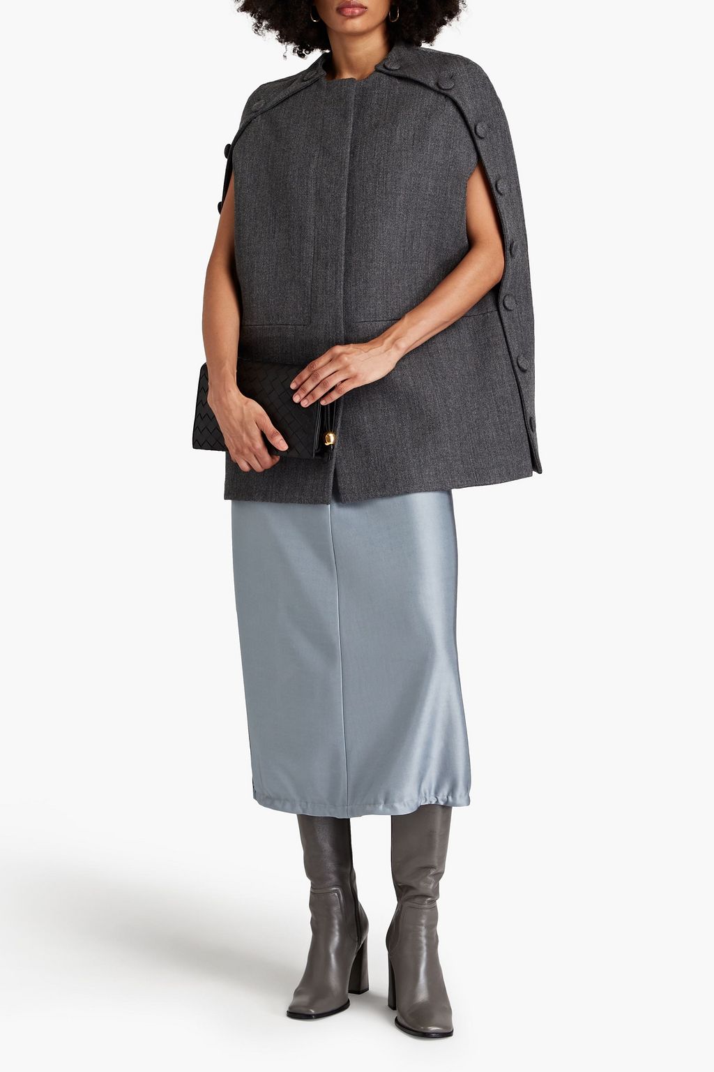 JIL SANDER Mélange wool-blend jacket