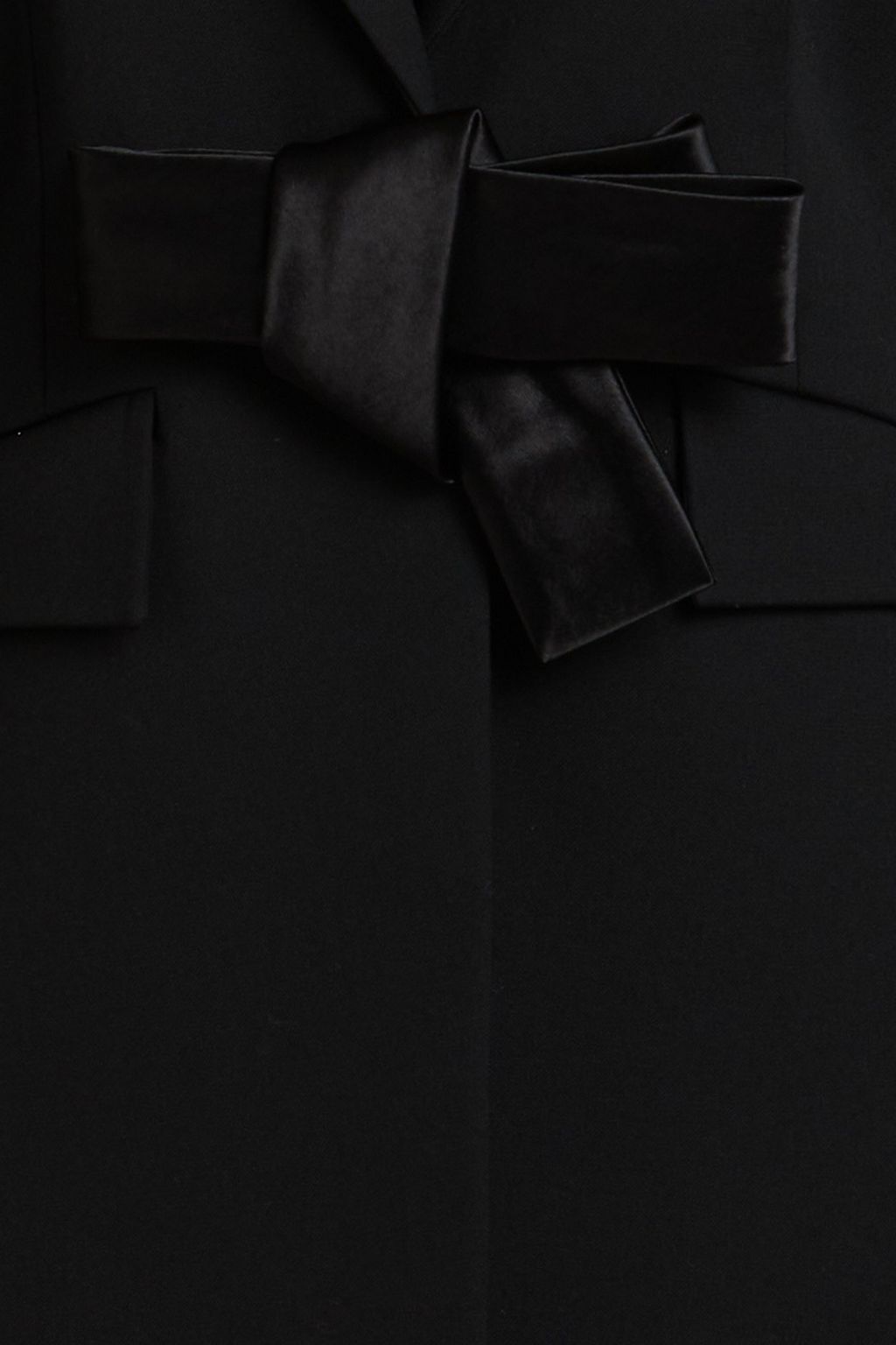JIL SANDER Bow-detailed wool-crepe blazer