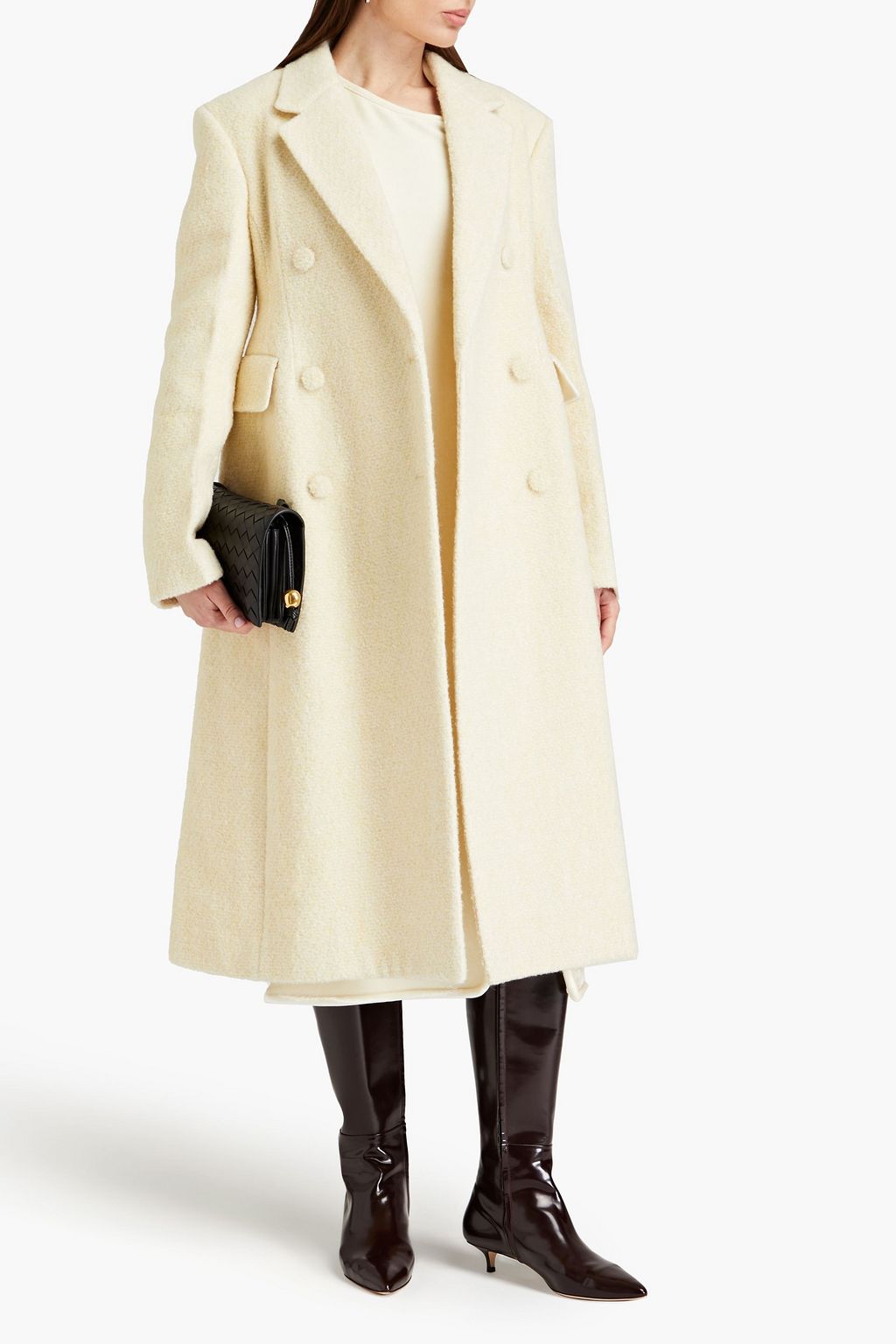 JIL SANDER 더블 브레스티드 부클레 코트