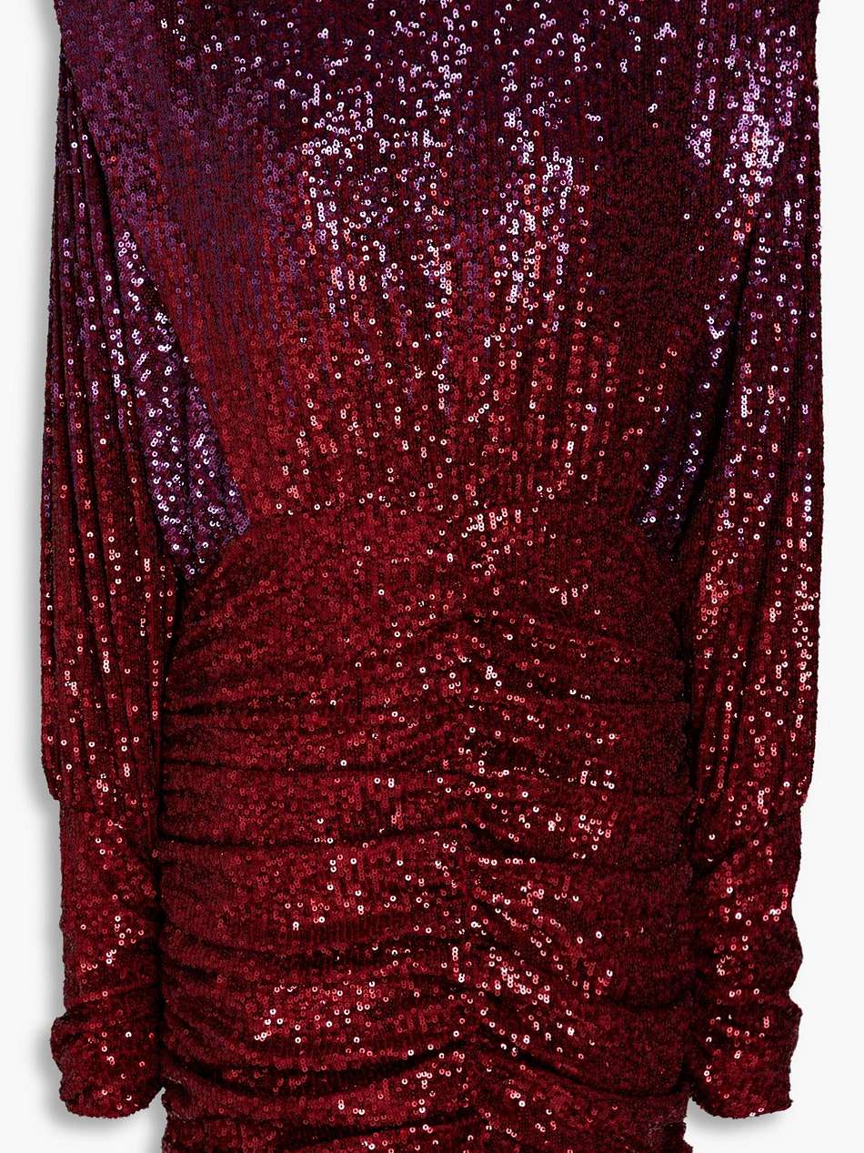 nikita ruched sequined tulle mini dress