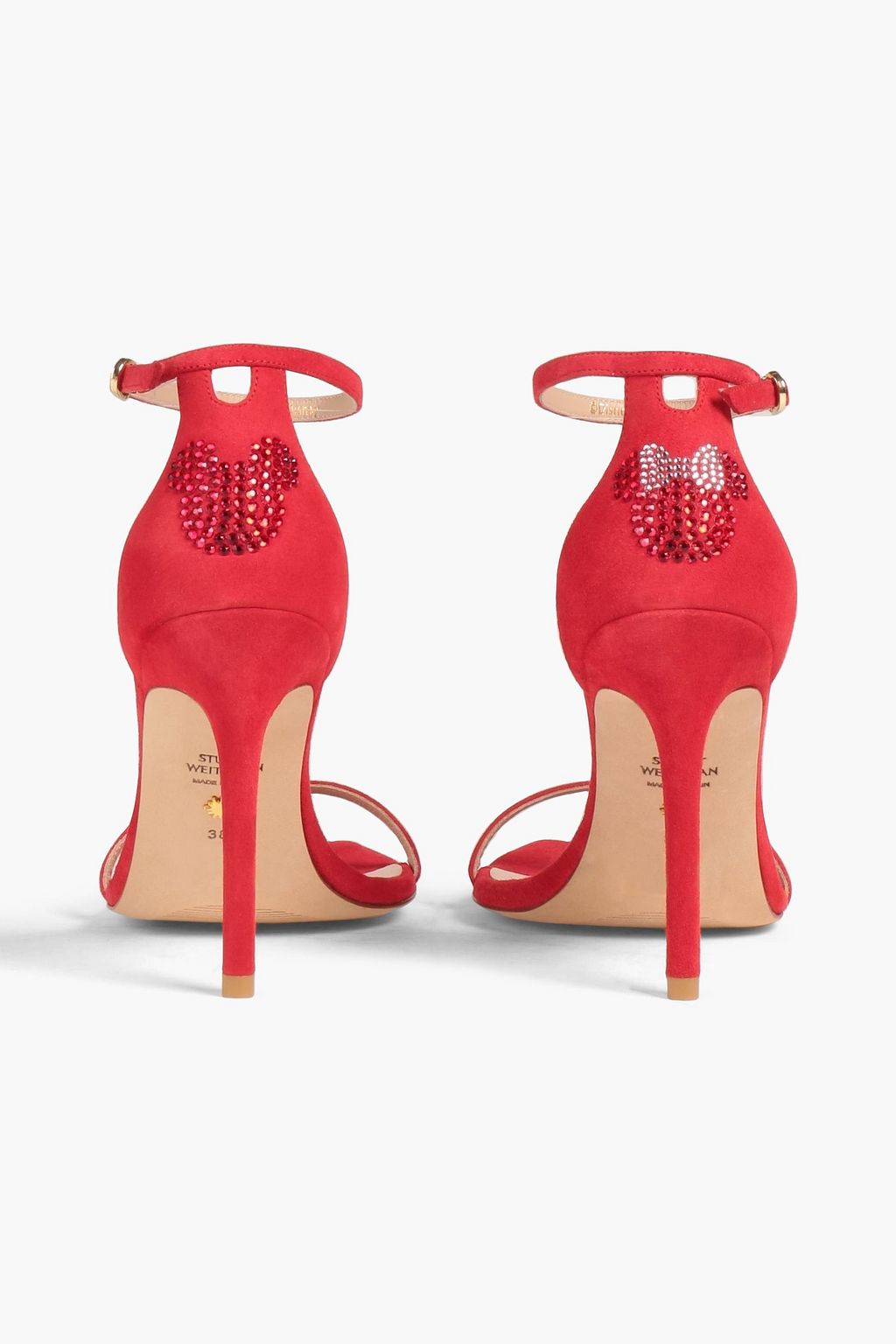 STUART WEITZMAN صندل «+ ديزني» من جلد السويد مزين بالكريستال