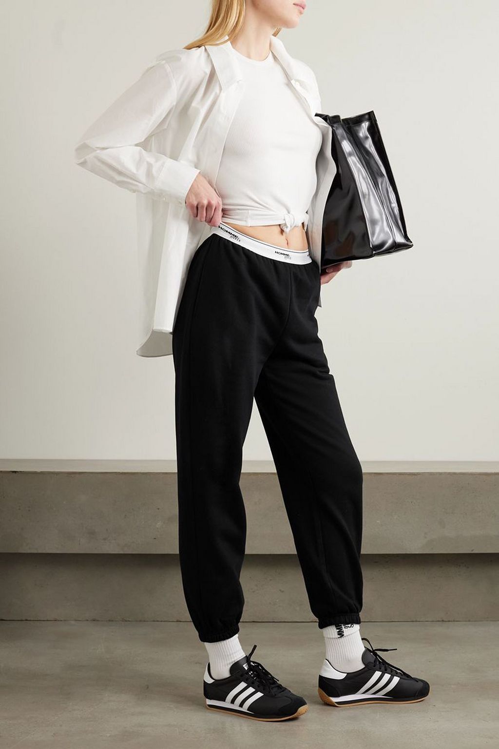 HOMMEGIRLS French cotton-terry track pants