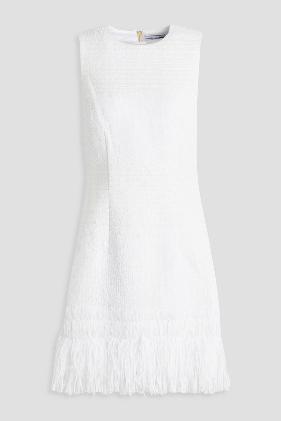 Rebecca Vallance Antonia Fringed Mini Dress In White