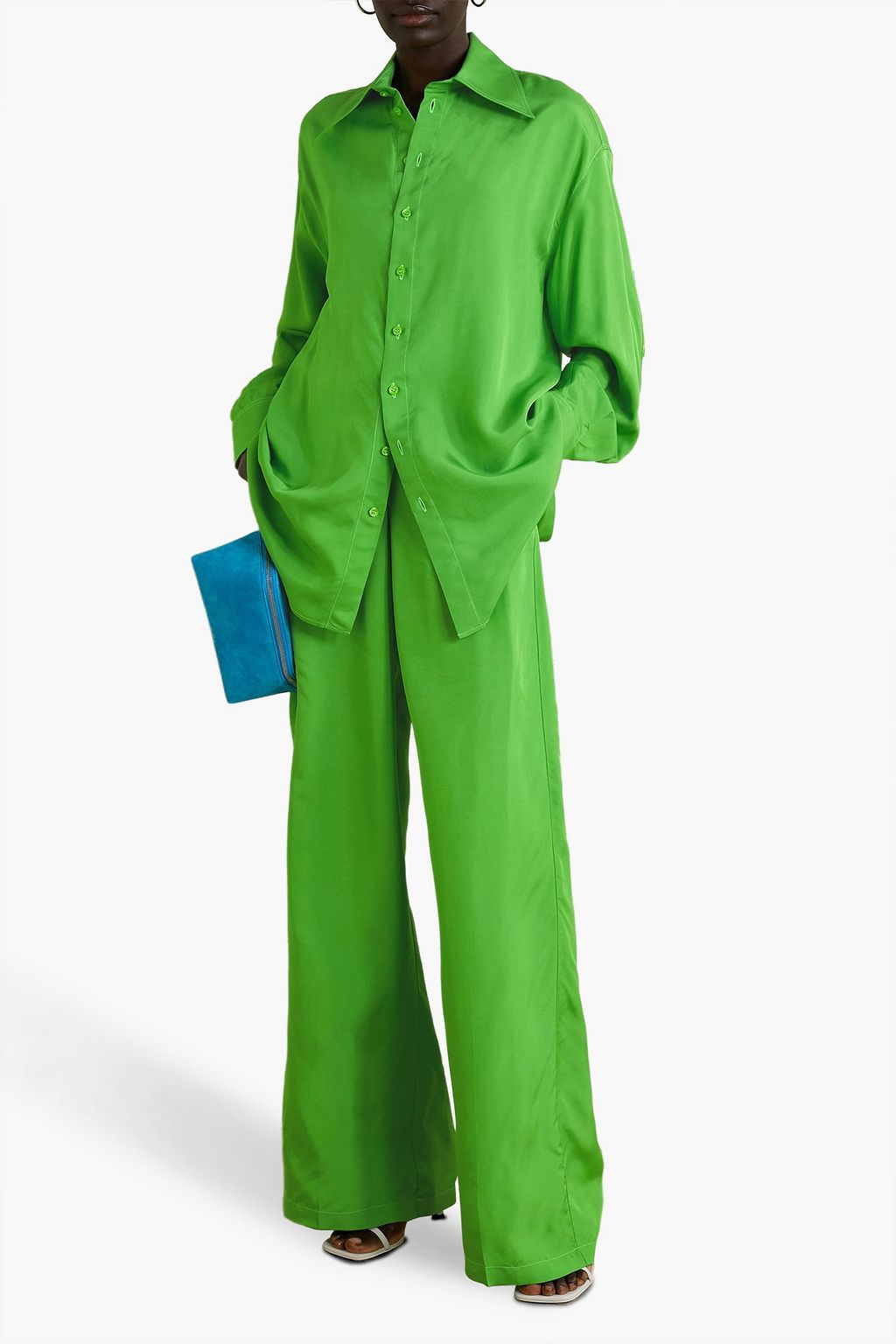CHRISTOPHER JOHN ROGERS Oversized twill shirt