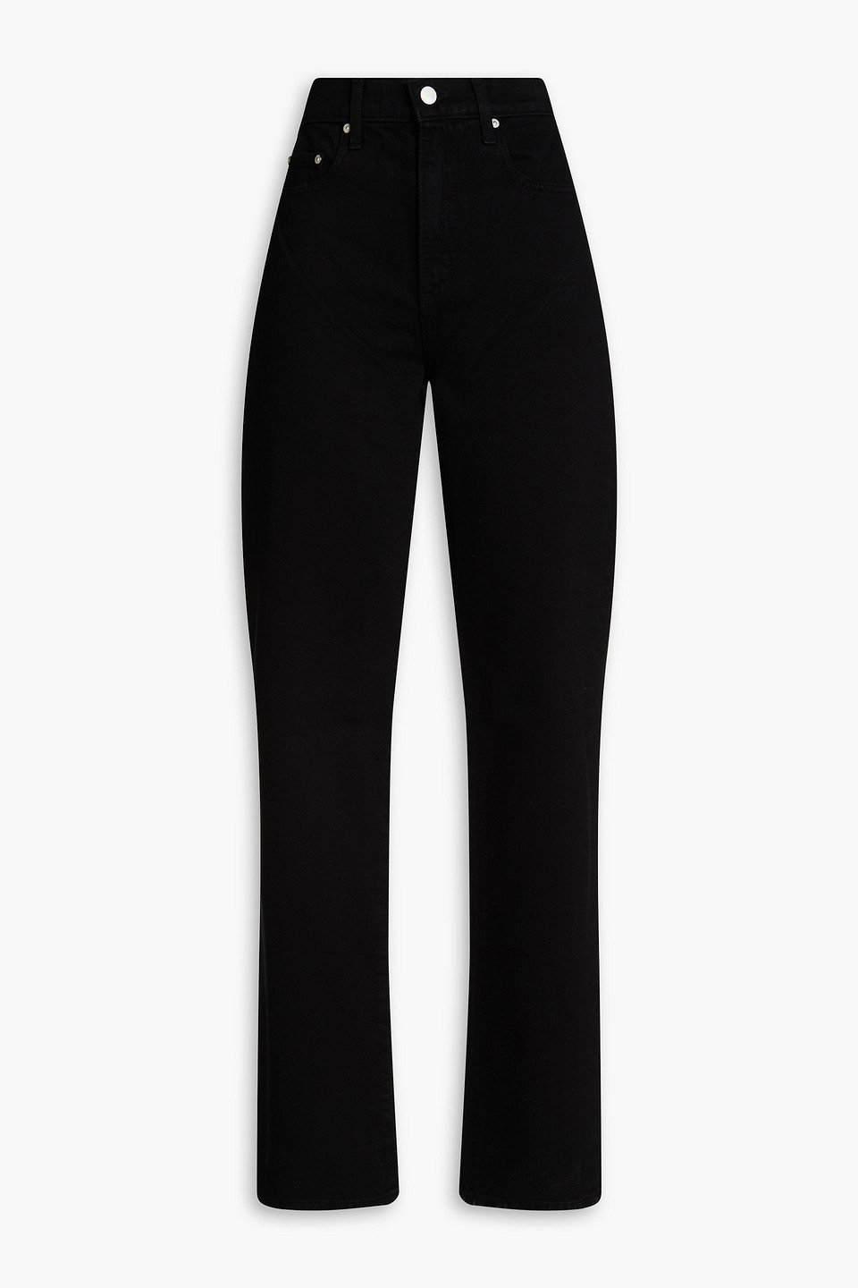 Nobody Denim Lou High-rise Straight-leg Jeans In Black