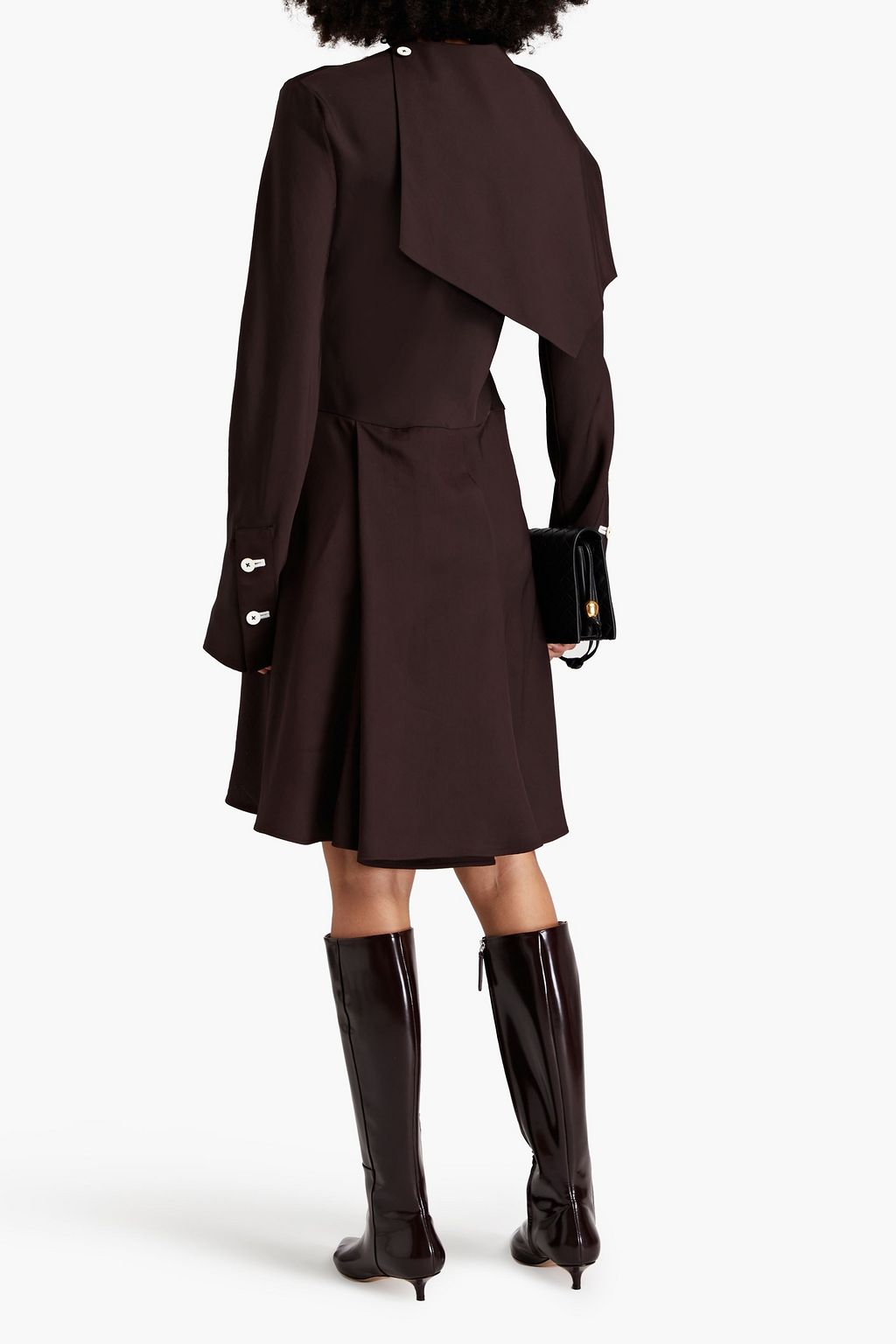 JIL SANDER サテンツイル ワンピース プリント入り