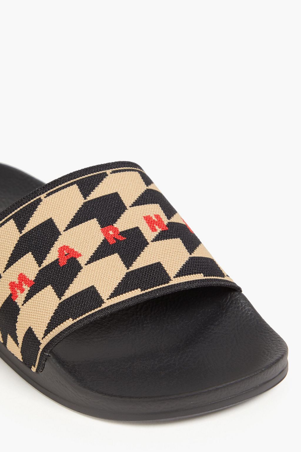 MARNI Houndstooth jacquard slides