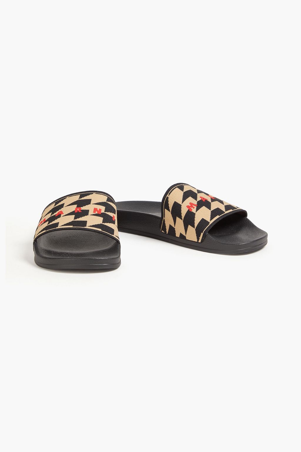 MARNI Houndstooth jacquard slides