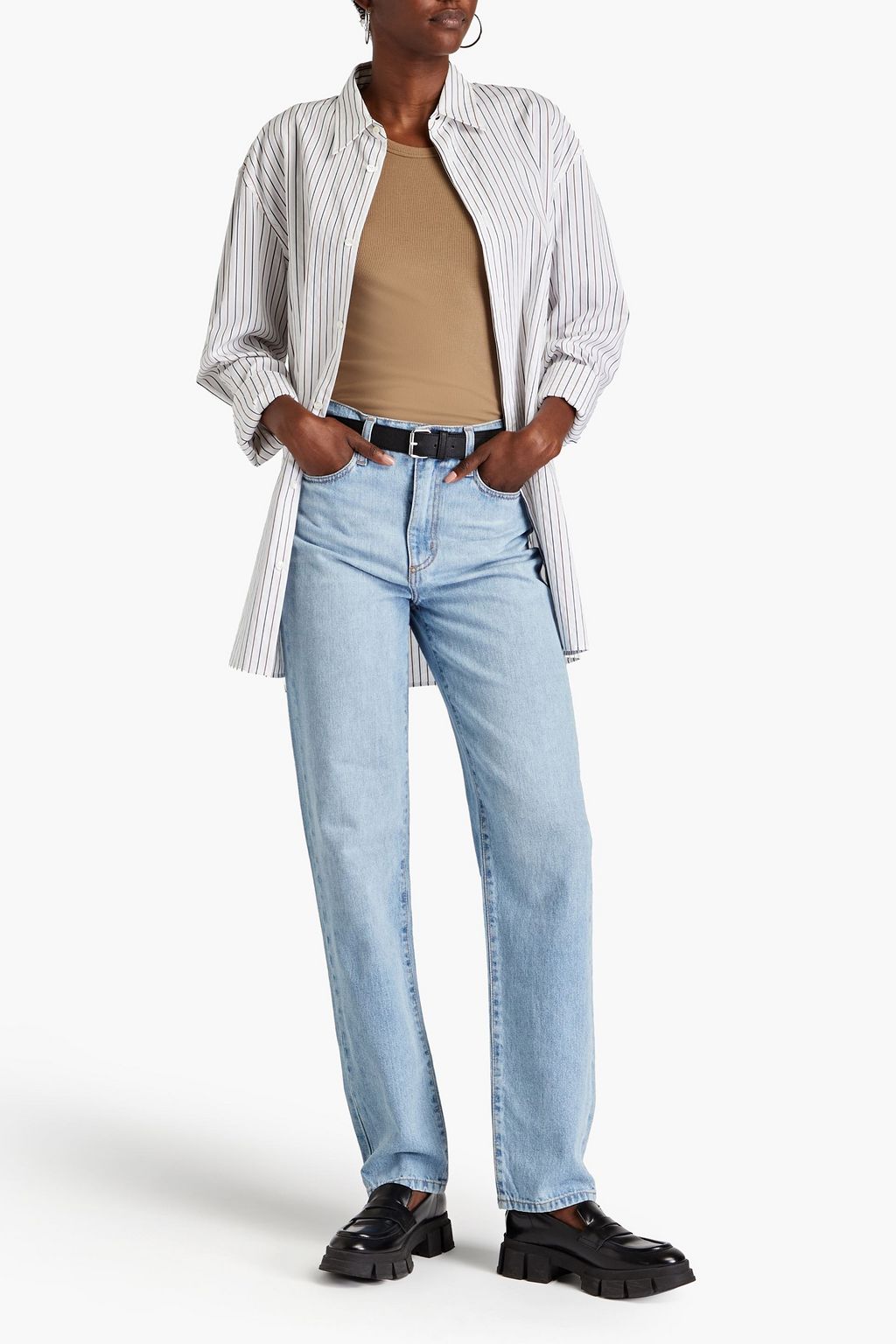 NOBODY DENIM جينز 'آندي' بأرجل ضيقة وخصر عالٍ