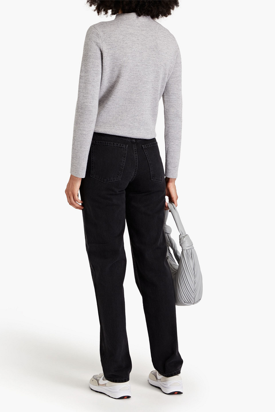 Nobody Denim Andi High-rise Tapered Jeans In Black