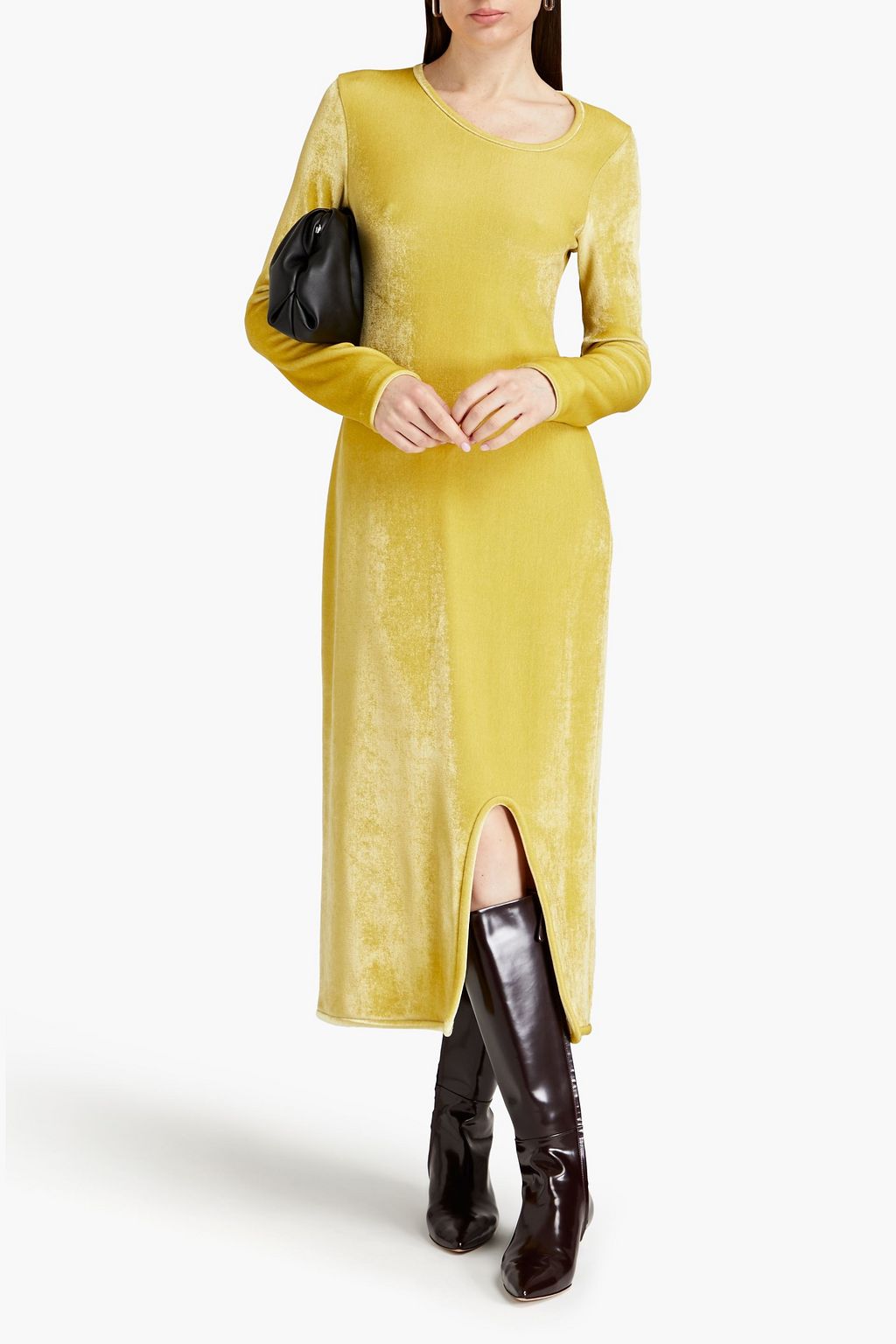 JIL SANDER Velvet midi dress