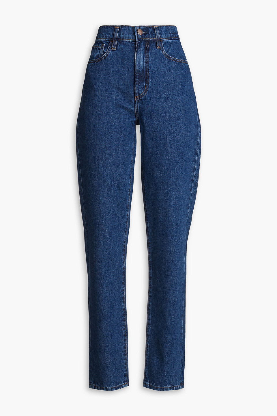 Nobody Denim Andi High-rise Tapered Jeans In Dark Denim