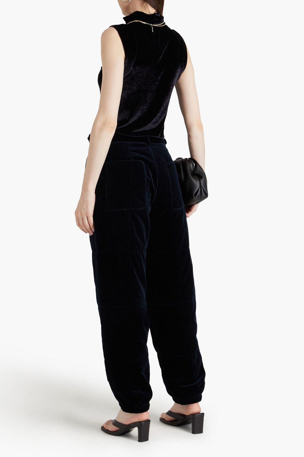 JIL SANDER+ Cotton-velvet tapered pants