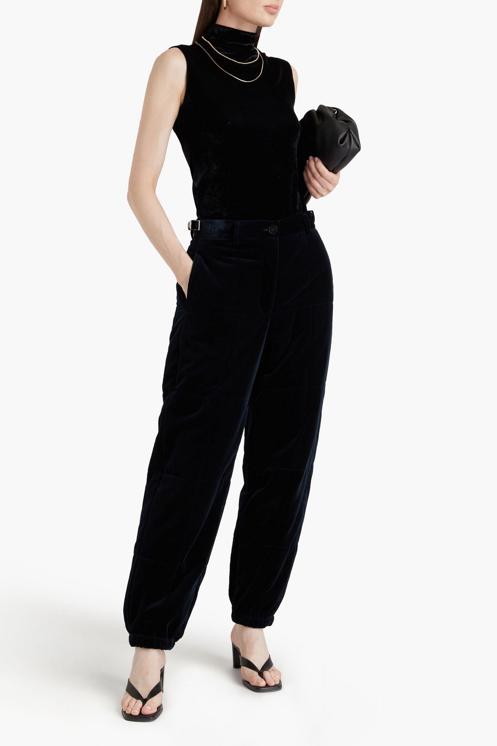 JIL SANDER+ Cotton-velvet tapered pants