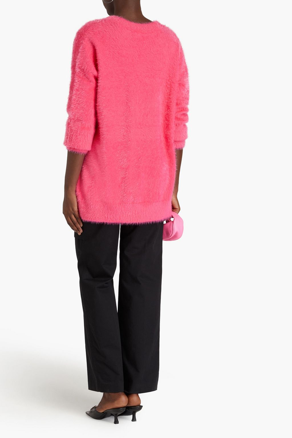 ALICE + OLIVIA Barry oversized brushed knitted cardigan