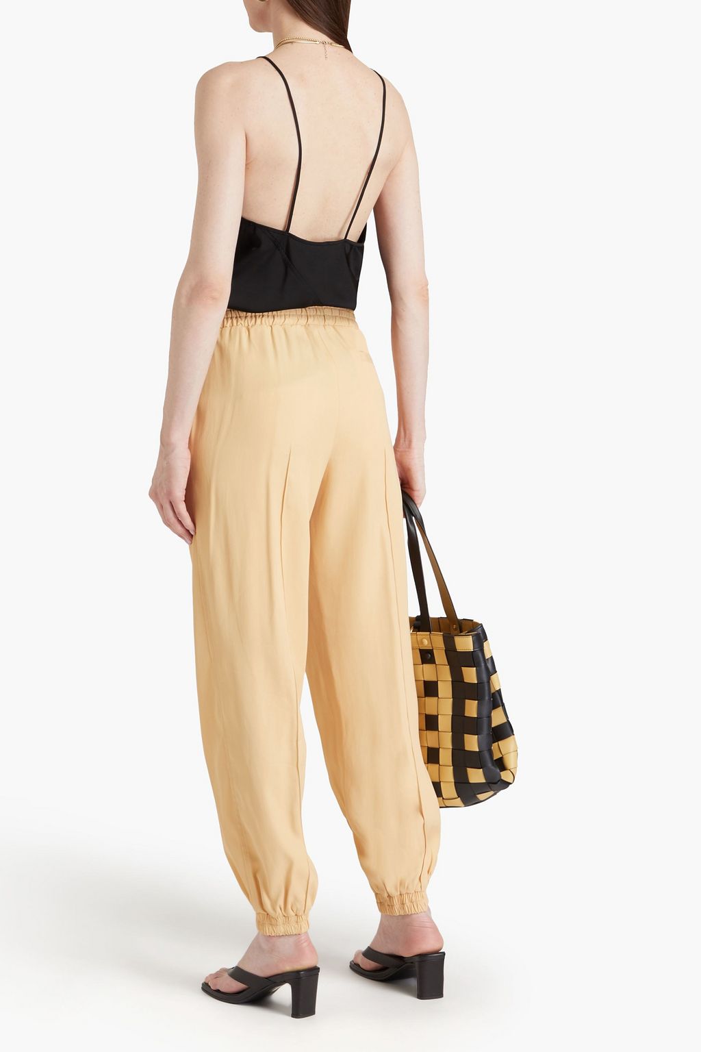 JIL SANDER 크레이프 테이퍼드 팬츠