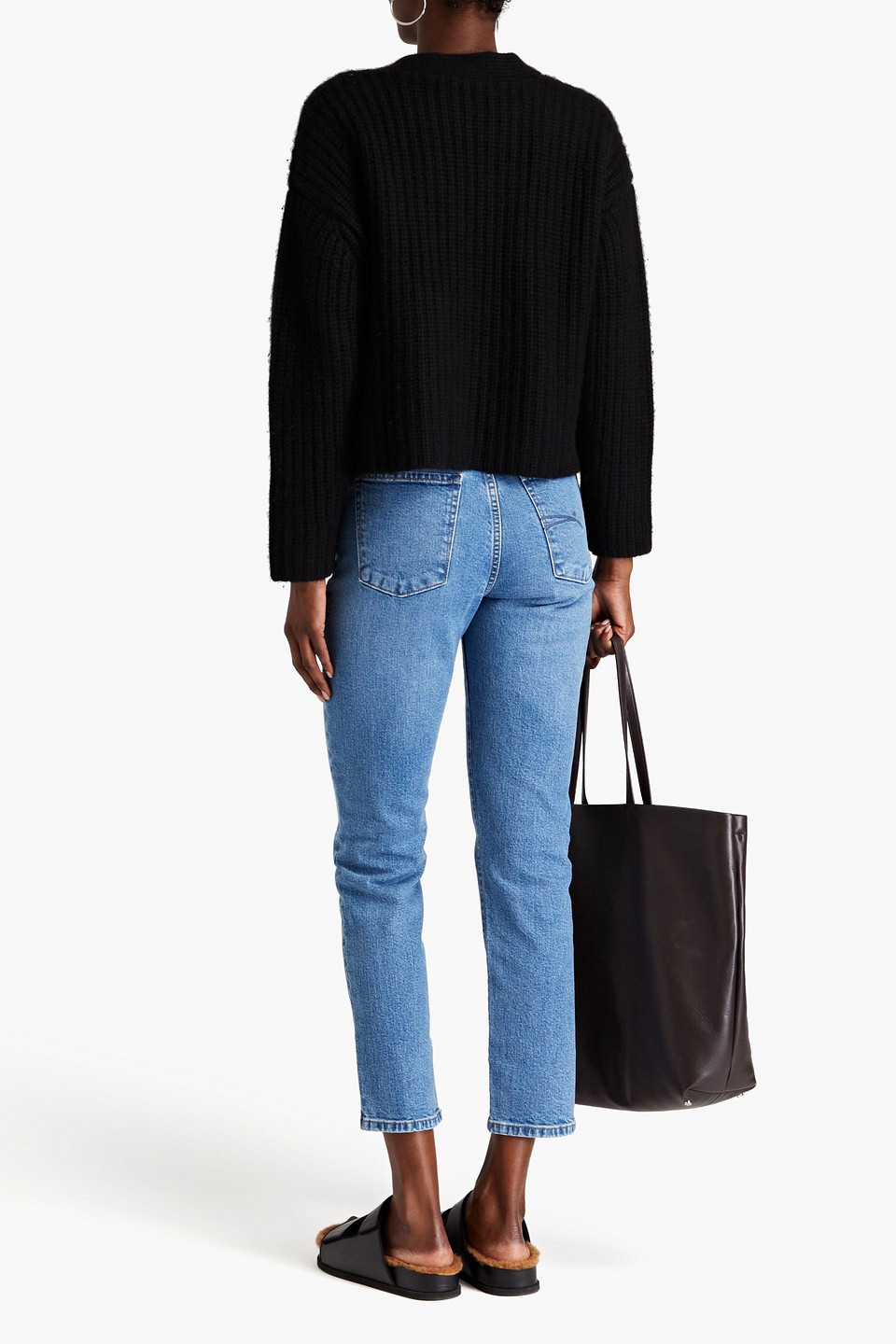 Shop Nobody Denim Kennedy Mid-rise Slim-leg Jeans In Mid Denim