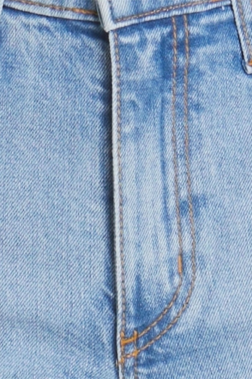 NOBODY DENIM جينز قصير بأرجل ضيقة وخصر عالٍ بلون باهت