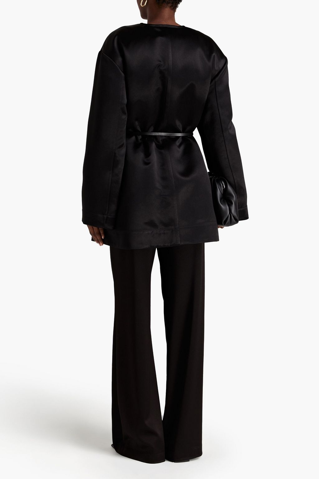 JIL SANDER 새틴 벨티드 재킷