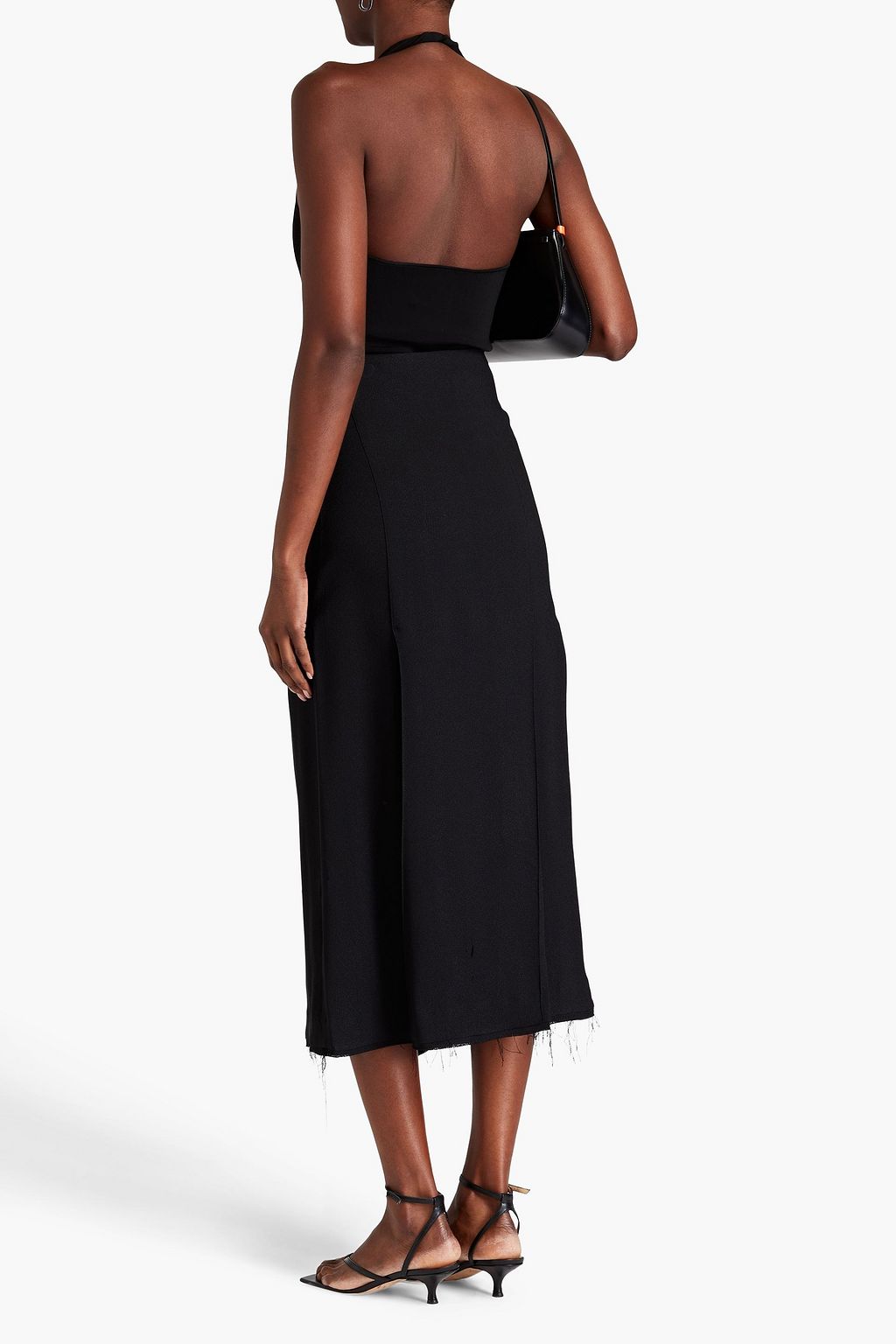 BITE STUDIOS Frayed pleated crepe midi skirt | THE OUTNET