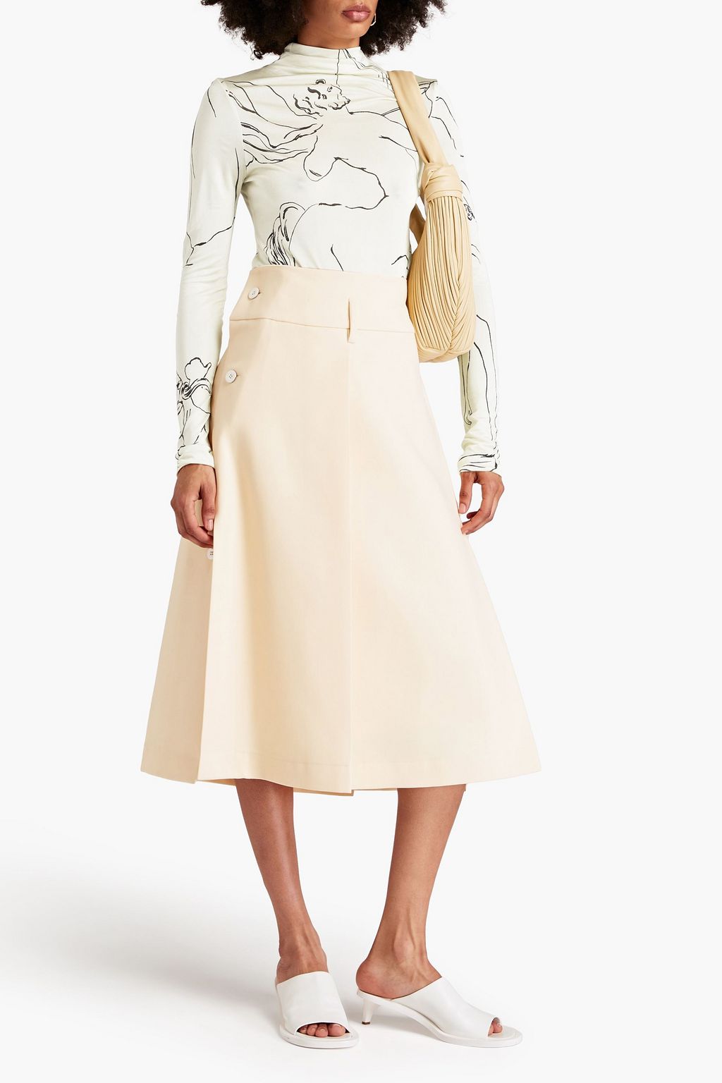 JIL SANDER シルク トップス プリント入り