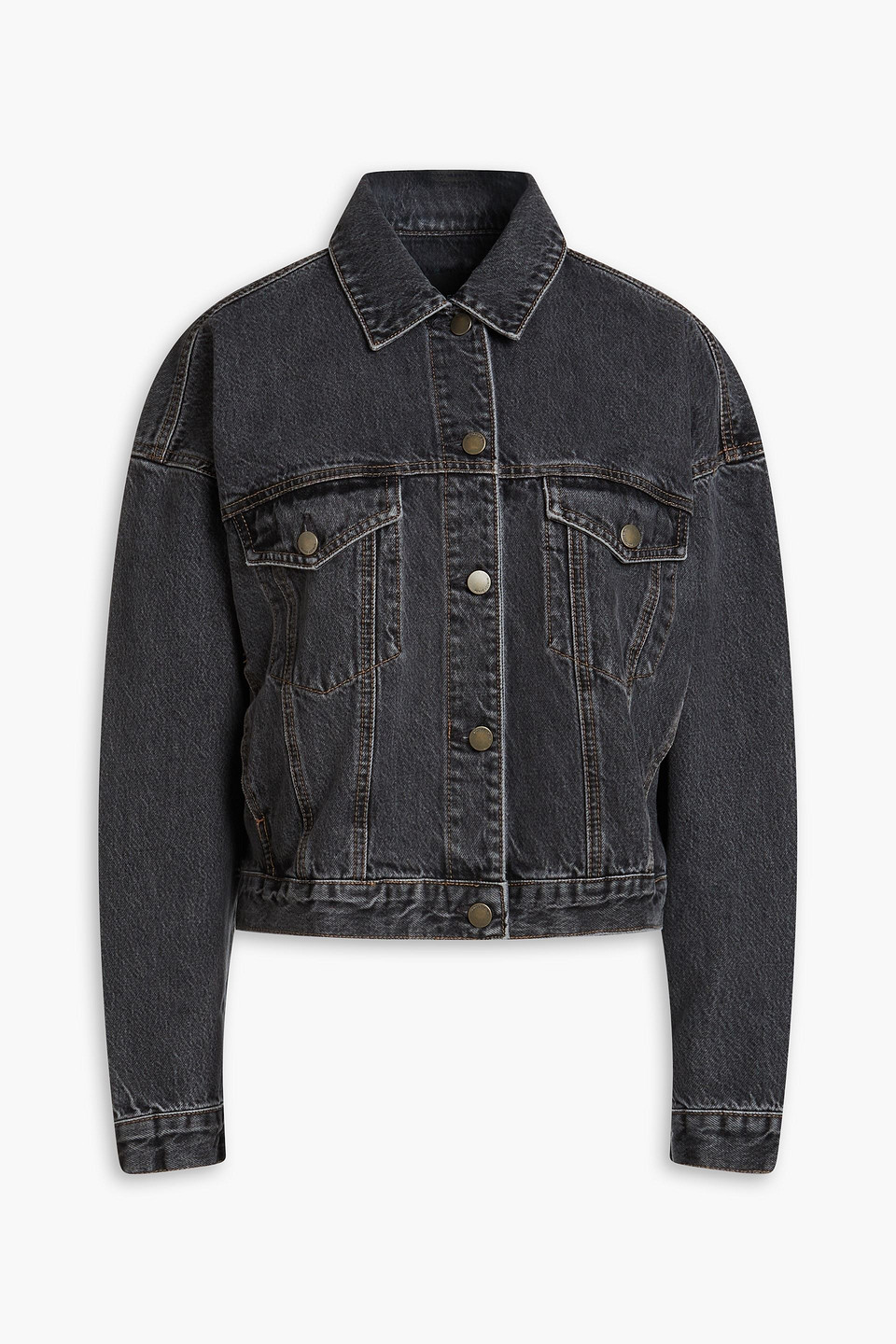 Nobody Denim Faded Denim Jacket In Dark Grey