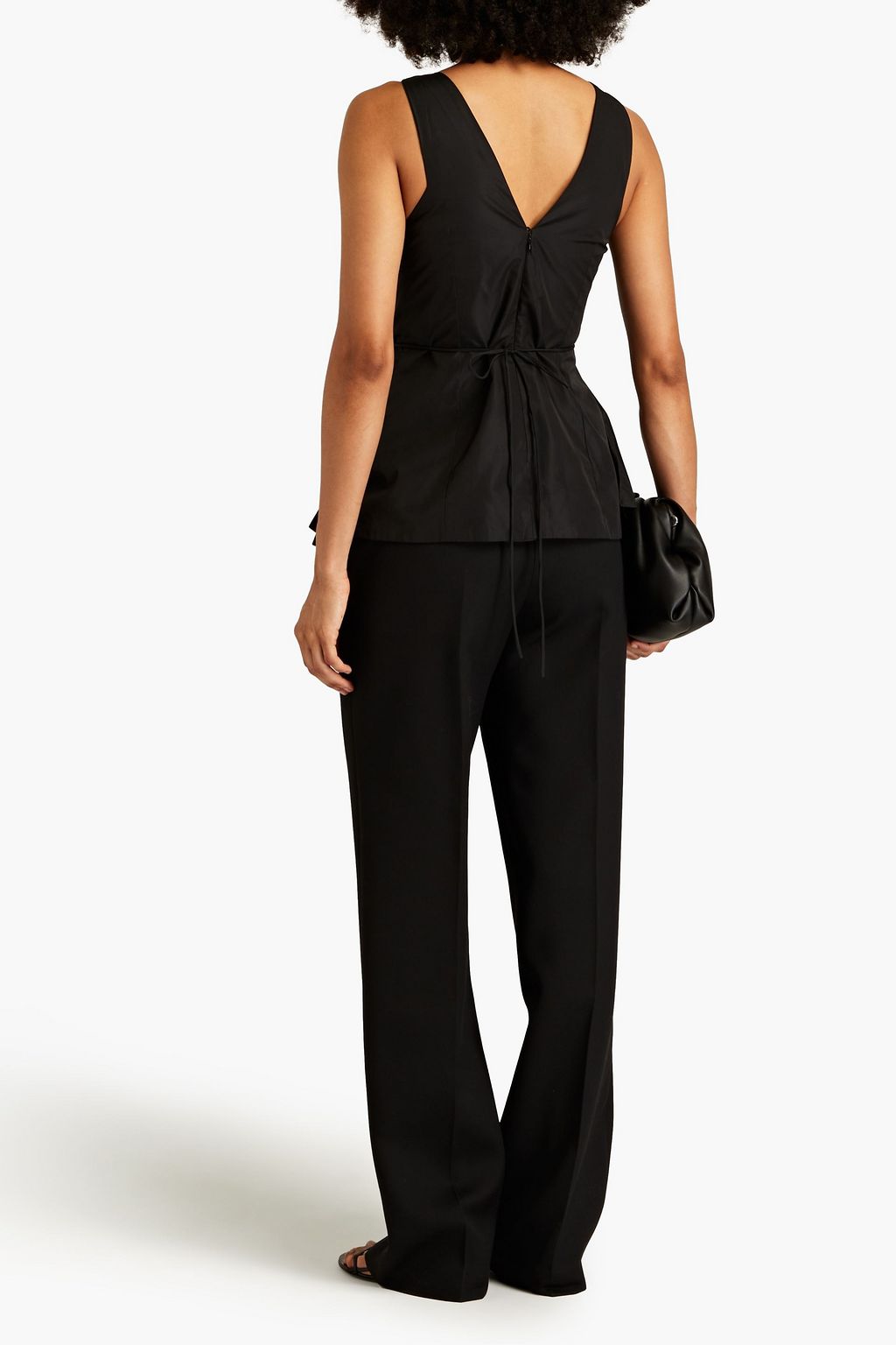 JIL SANDER Plissé taffeta top