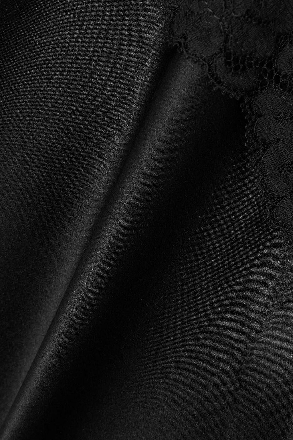 RODARTE فستان طويل من الساتان الحريري والدانتيل بمزيجٍ من القطن