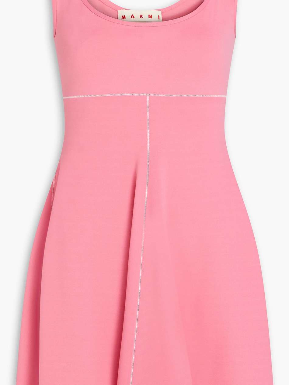 flared stretch-jersey mini dress