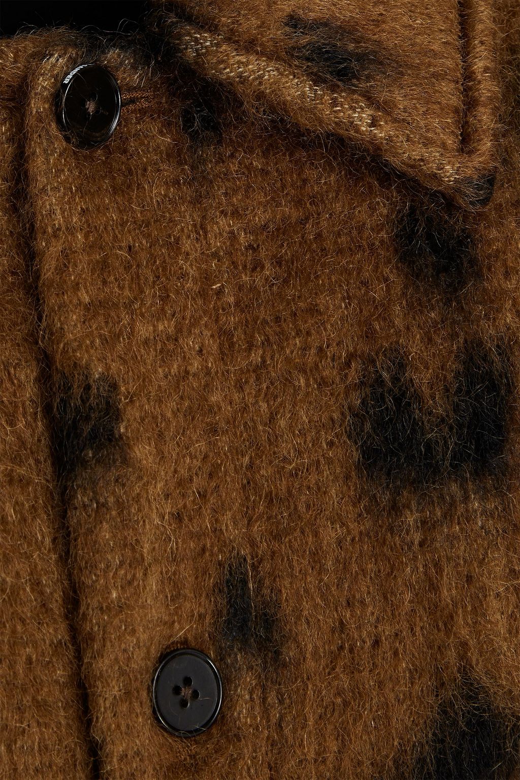 JIL SANDER Overshirt aus gebürstetem Filz mit Leopardenprint