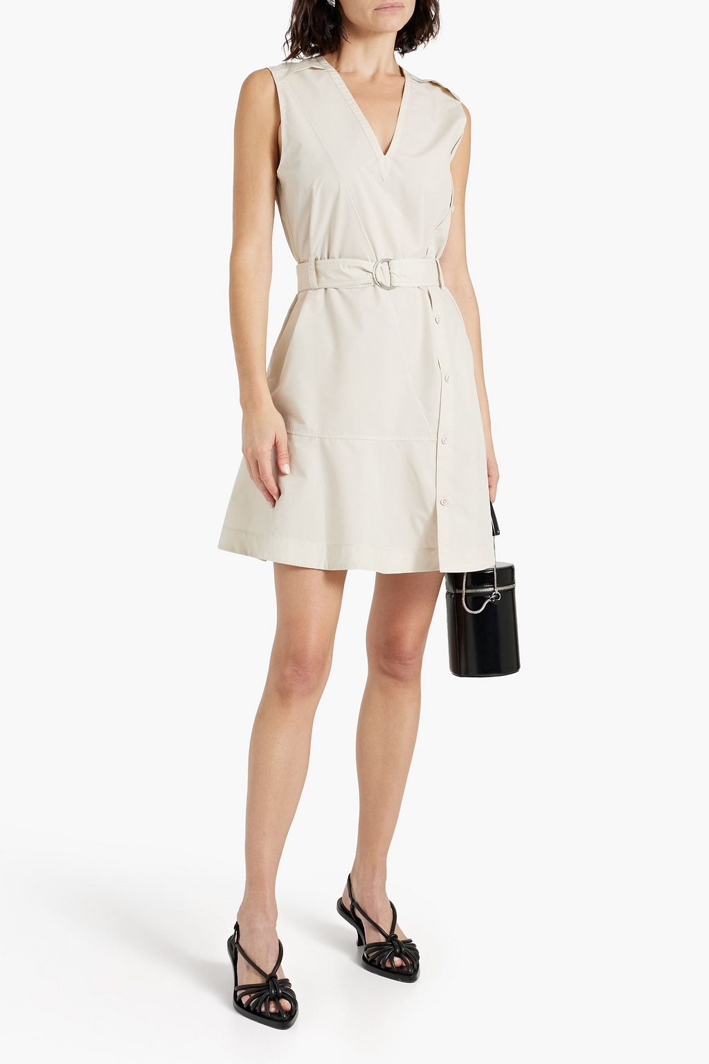 3.1 PHILLIP LIM Belted cotton-blend poplin mini dress
