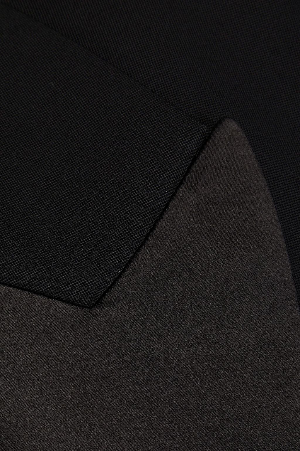 JIL SANDER Silk-satin trimmed grain de poudre wool coat