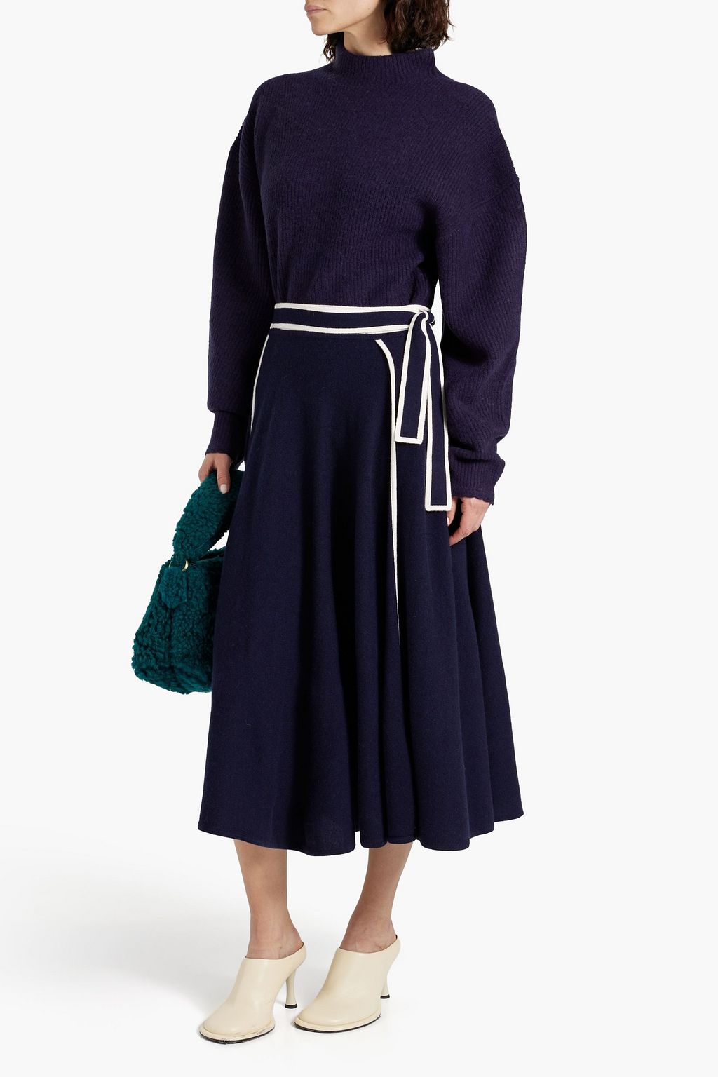 3.1 PHILLIP LIM Brushed ribbed-knit turtleneck sweater