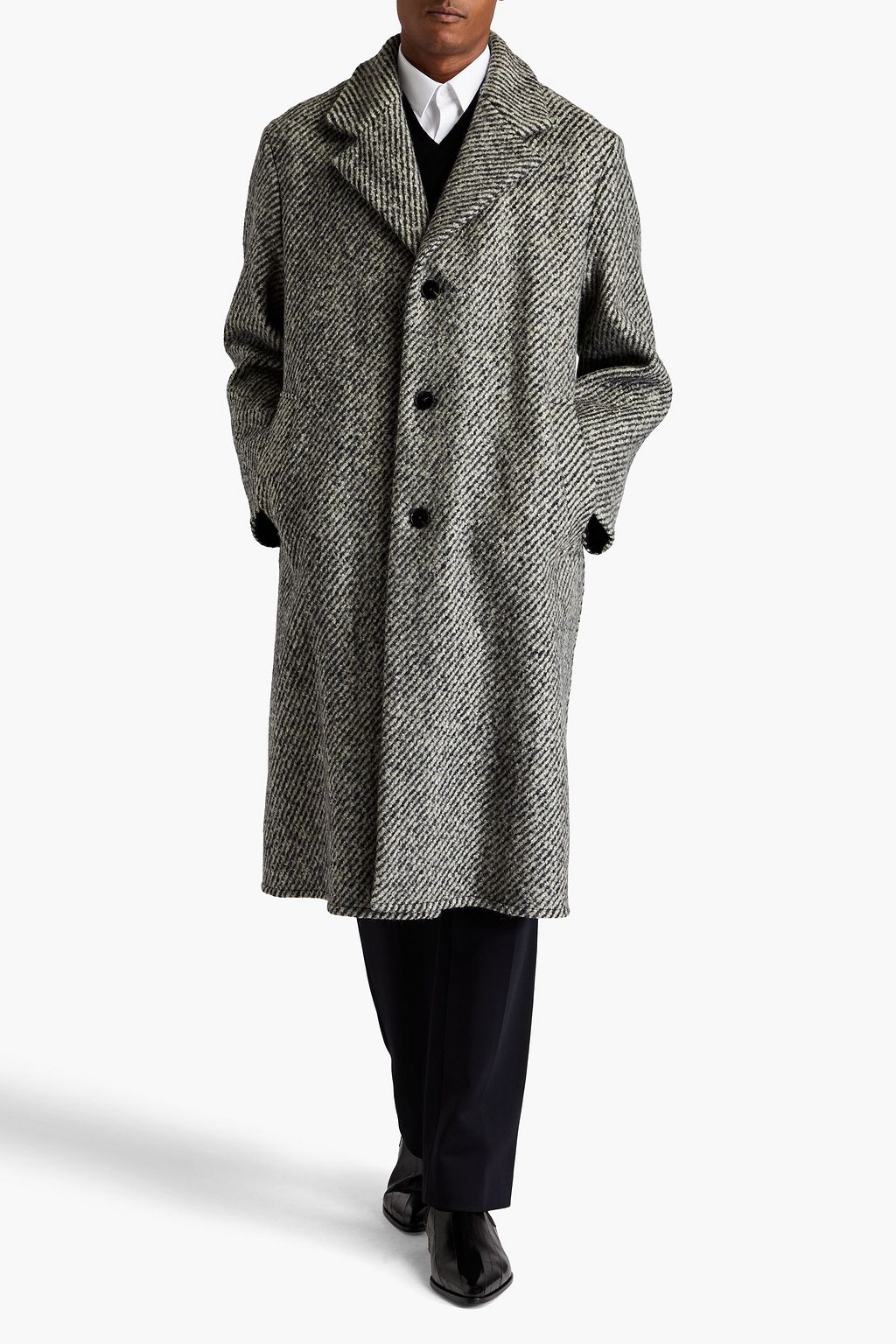 JIL SANDER Wool-blend bouclé coat