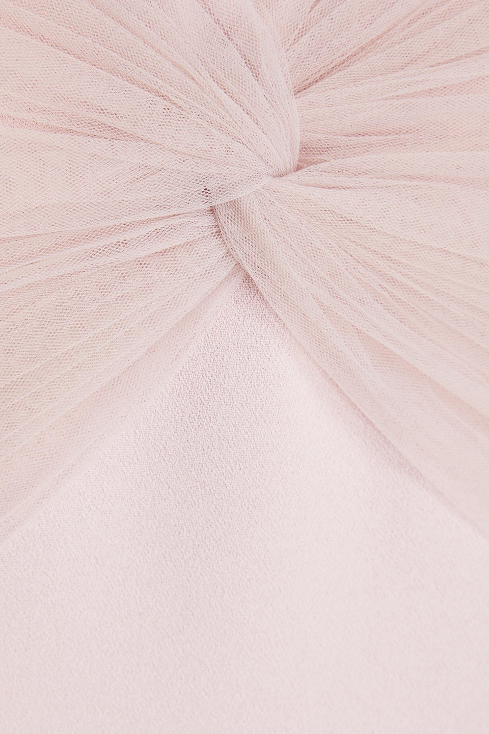 Jenny Packham Crystal-embellished Tulle-paneled Crepe Midi Dress In Pastel Pink