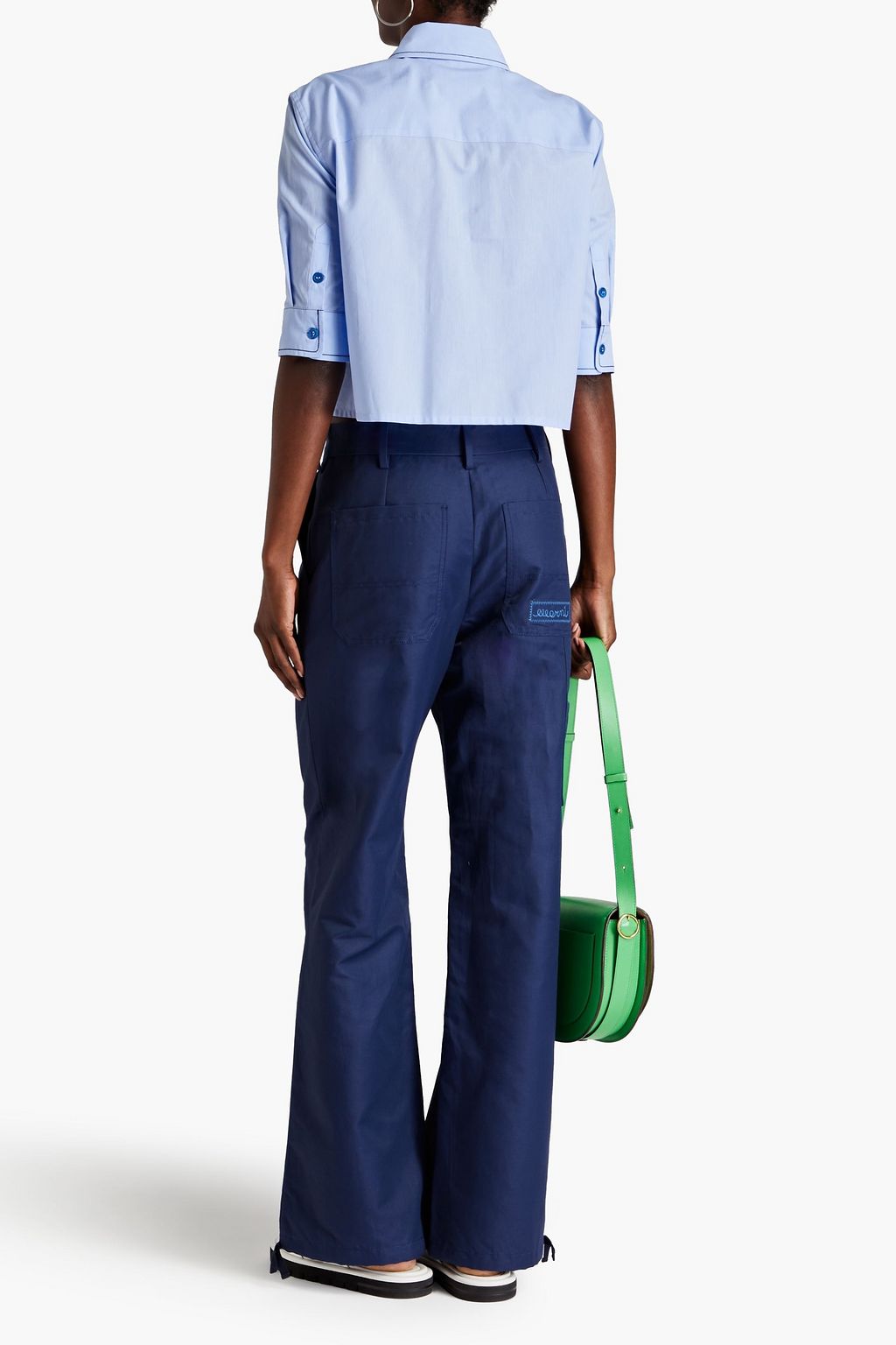 MARNI Cropped cotton-poplin shirt