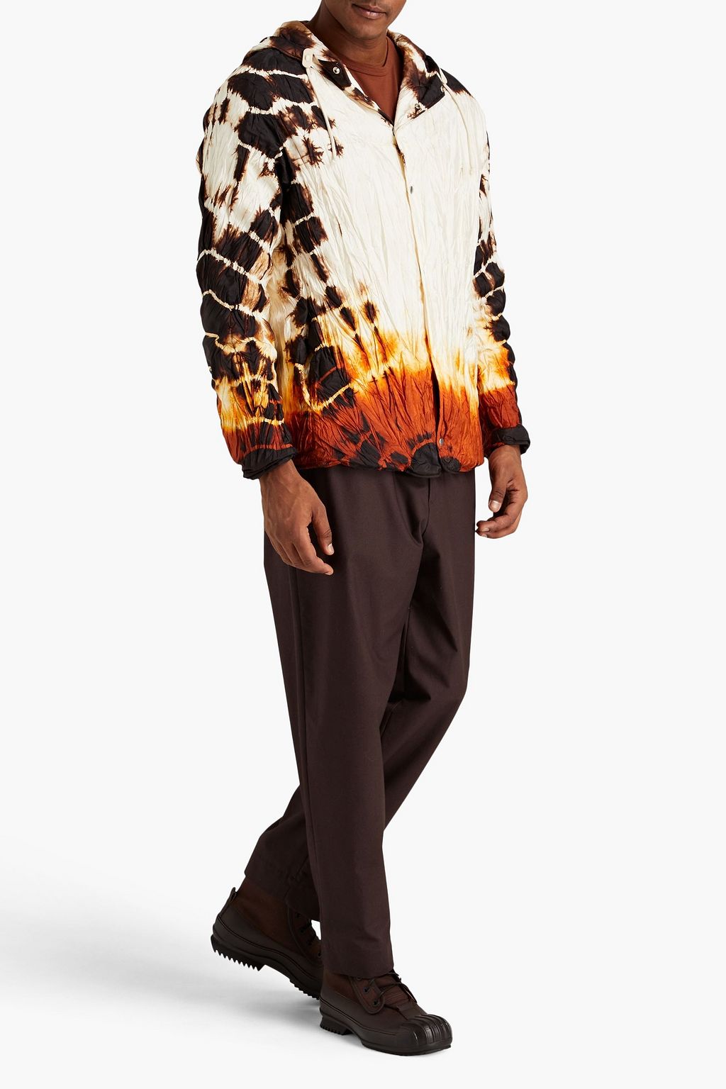 JIL SANDER+ Tie-dyed crinkled shell jacket