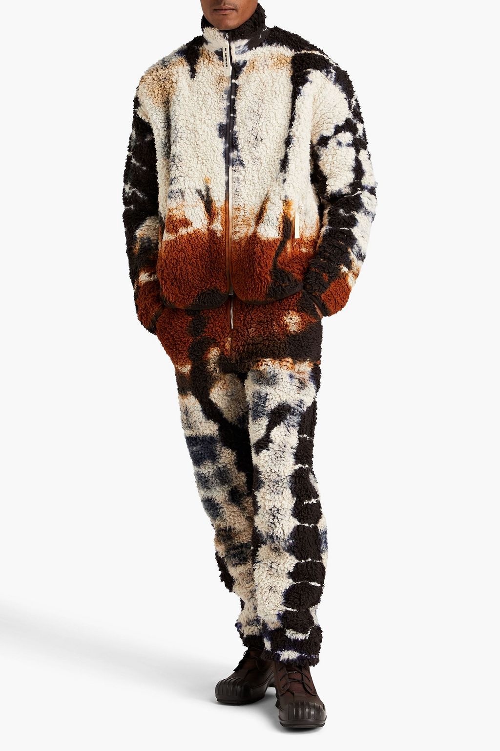JIL SANDER+ Tie-dyed cotton-fleece jacket