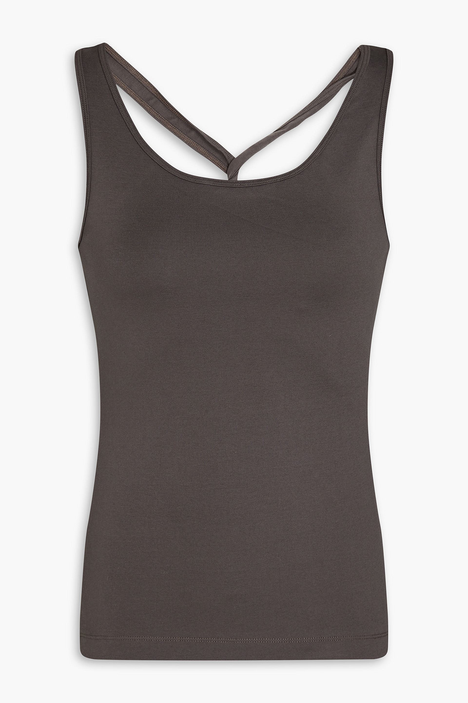 Bite Studios Tendu Stretch-cotton Jersey Tank In Dark Gray