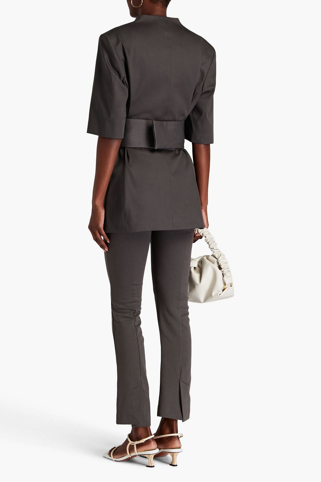 BITE STUDIOS Belted cotton blazer