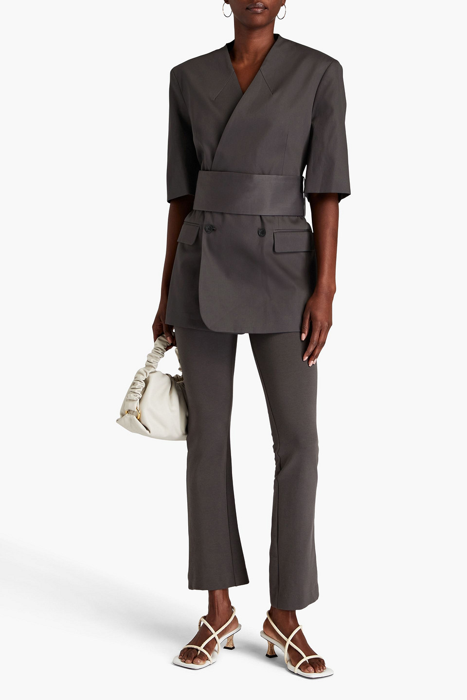 BITE STUDIOS BELTED COTTON BLAZER