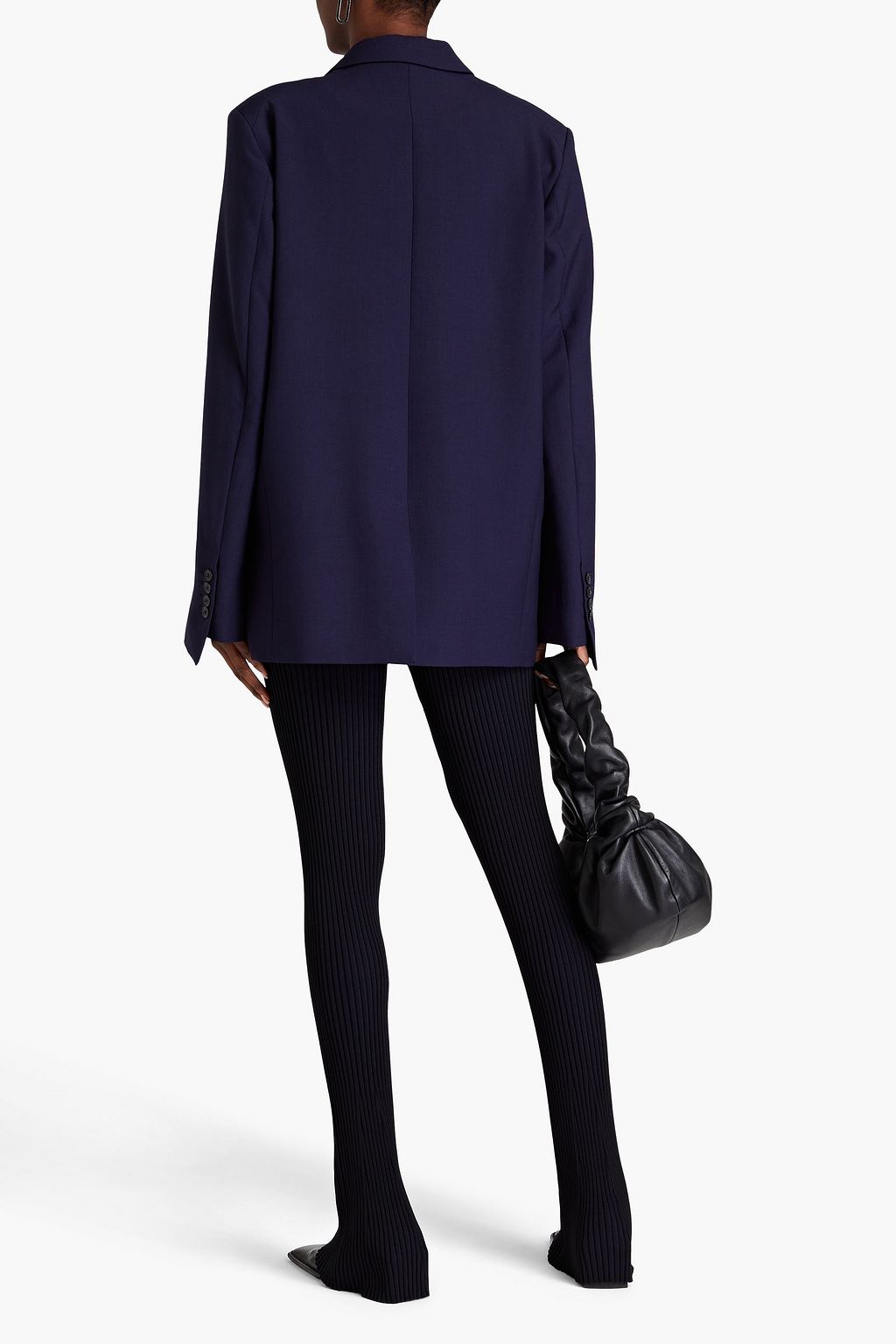 BITE STUDIOS Strike asymmetric wool and silk-blend blazer