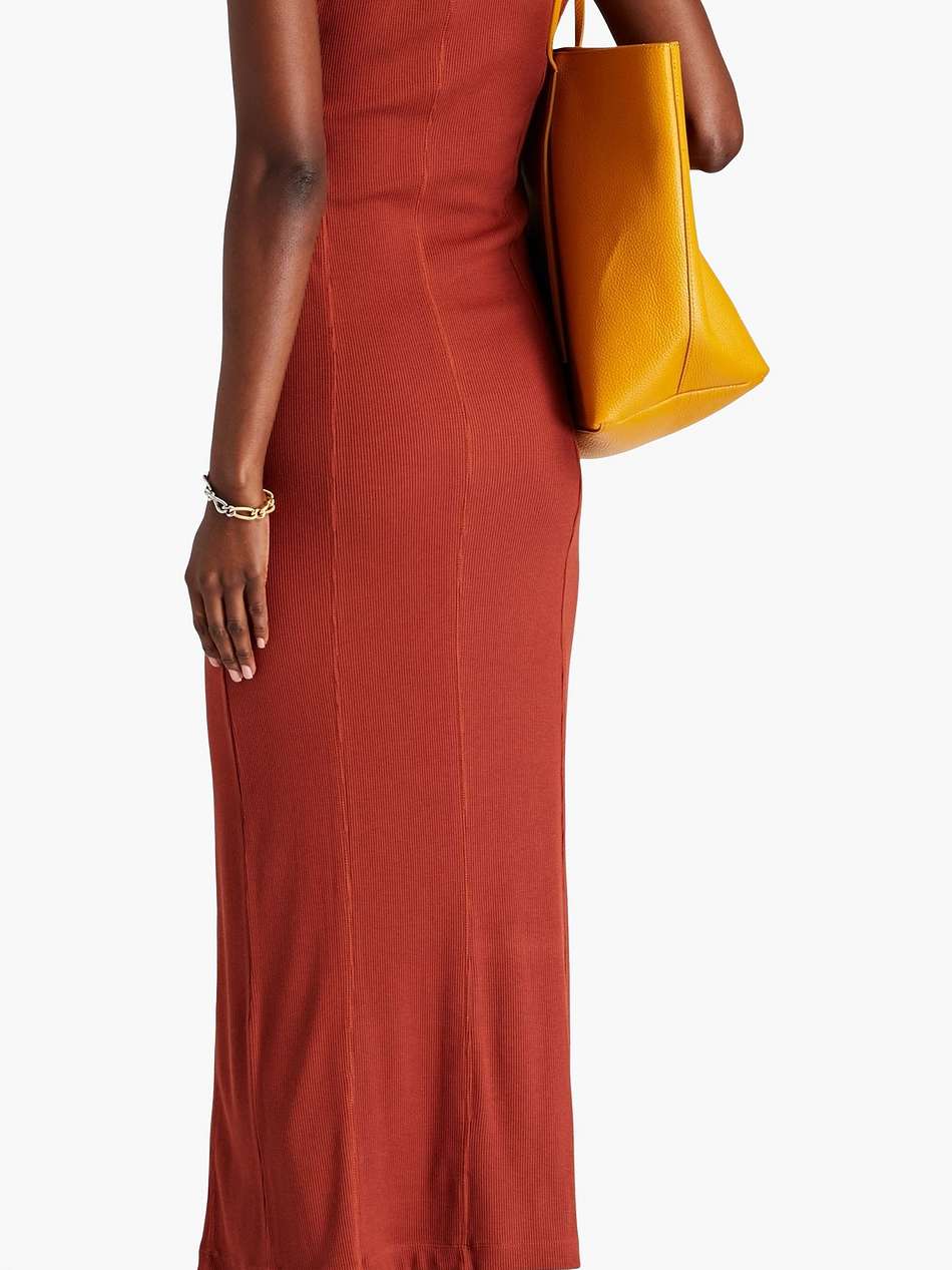ribbed jersey maxi dress