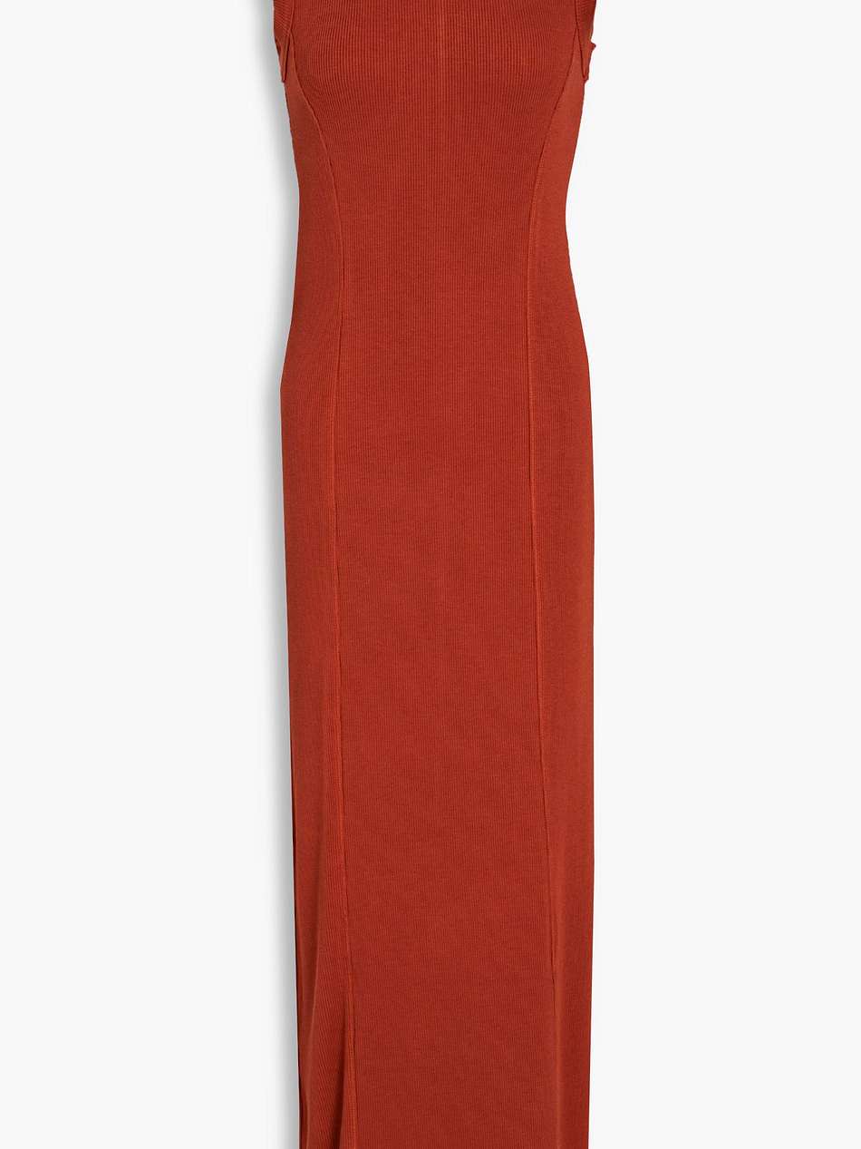 ribbed jersey maxi dress
