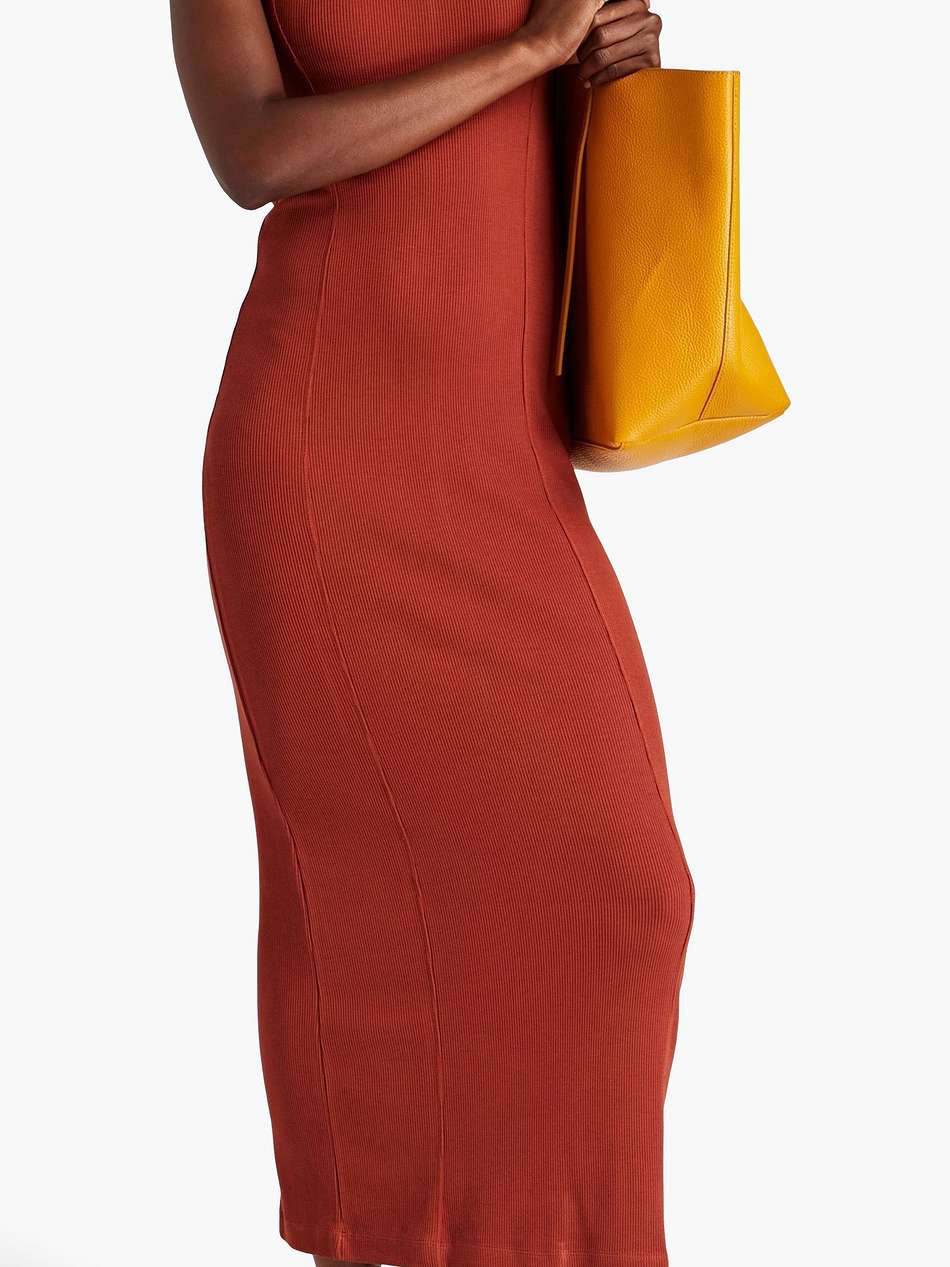 ribbed jersey maxi dress