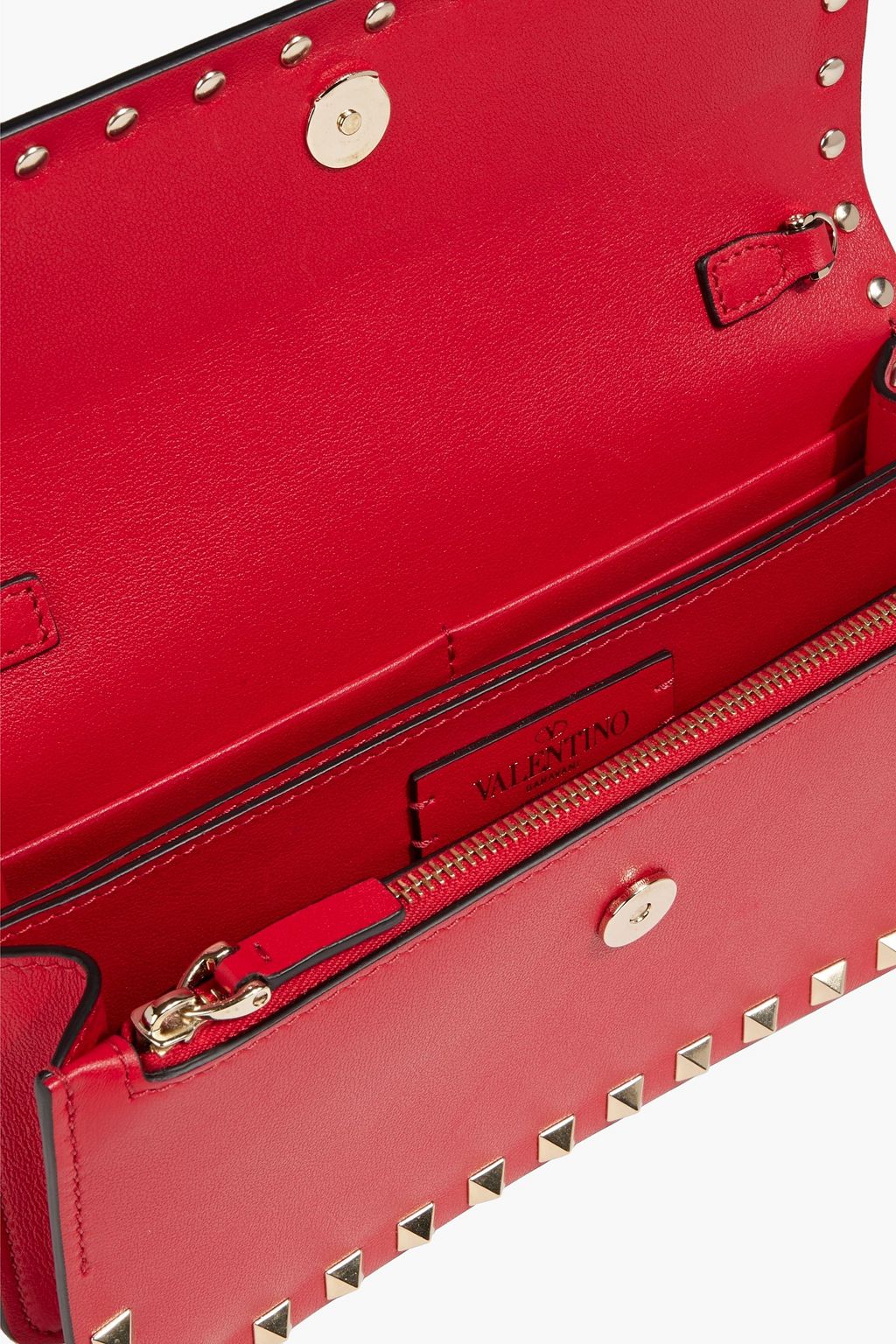 VALENTINO GARAVANI Rockstud leather clutch Sale up to 70 off THE