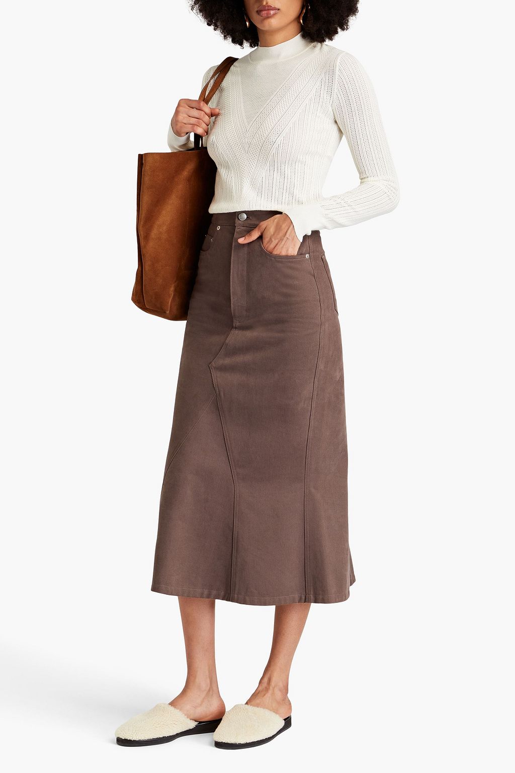 VERONICA BEARD Pointelle-knit sweater