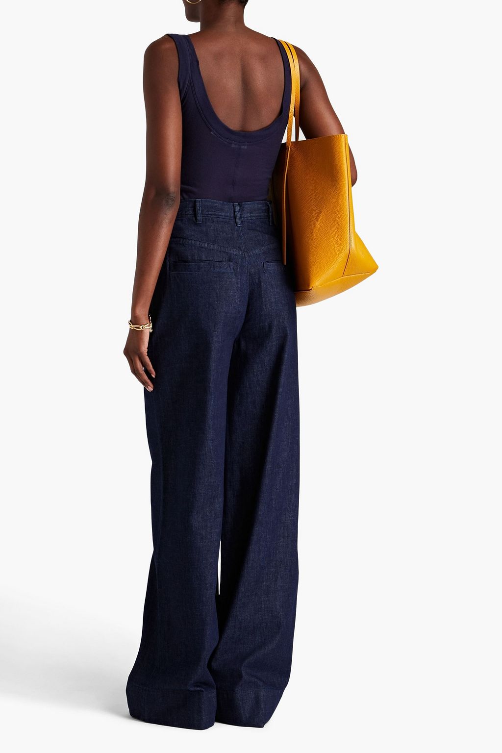 BITE STUDIOS Hose mit weitem Bein aus Baumwoll-Chambray
