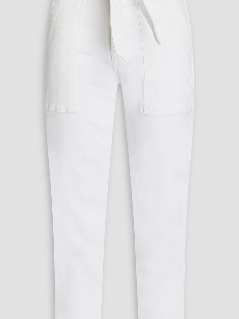 logan belted cropped high-rise slim-leg jeans