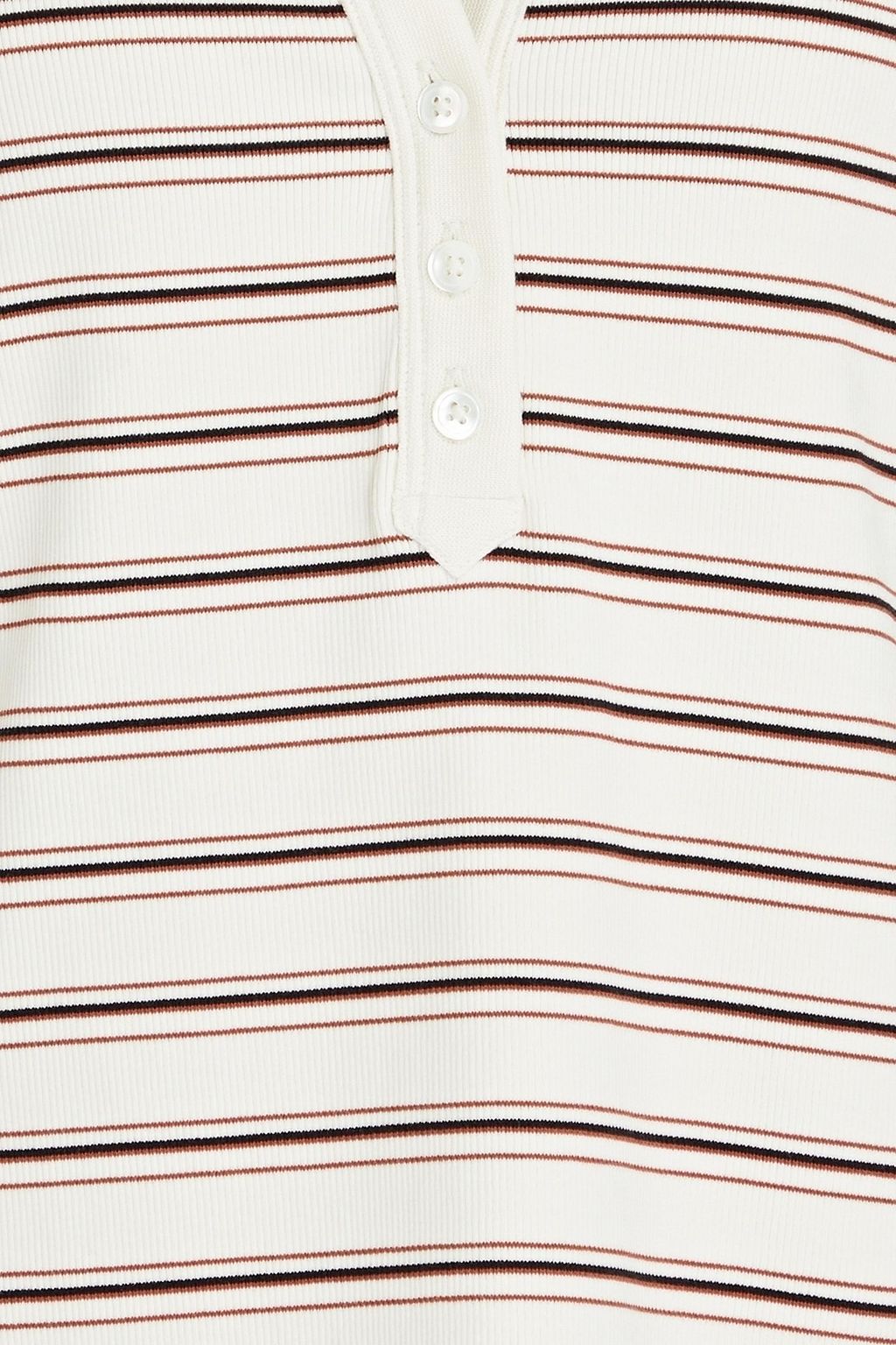 VERONICA BEARD Striped ribbed stretch-Pima cotton jersey top